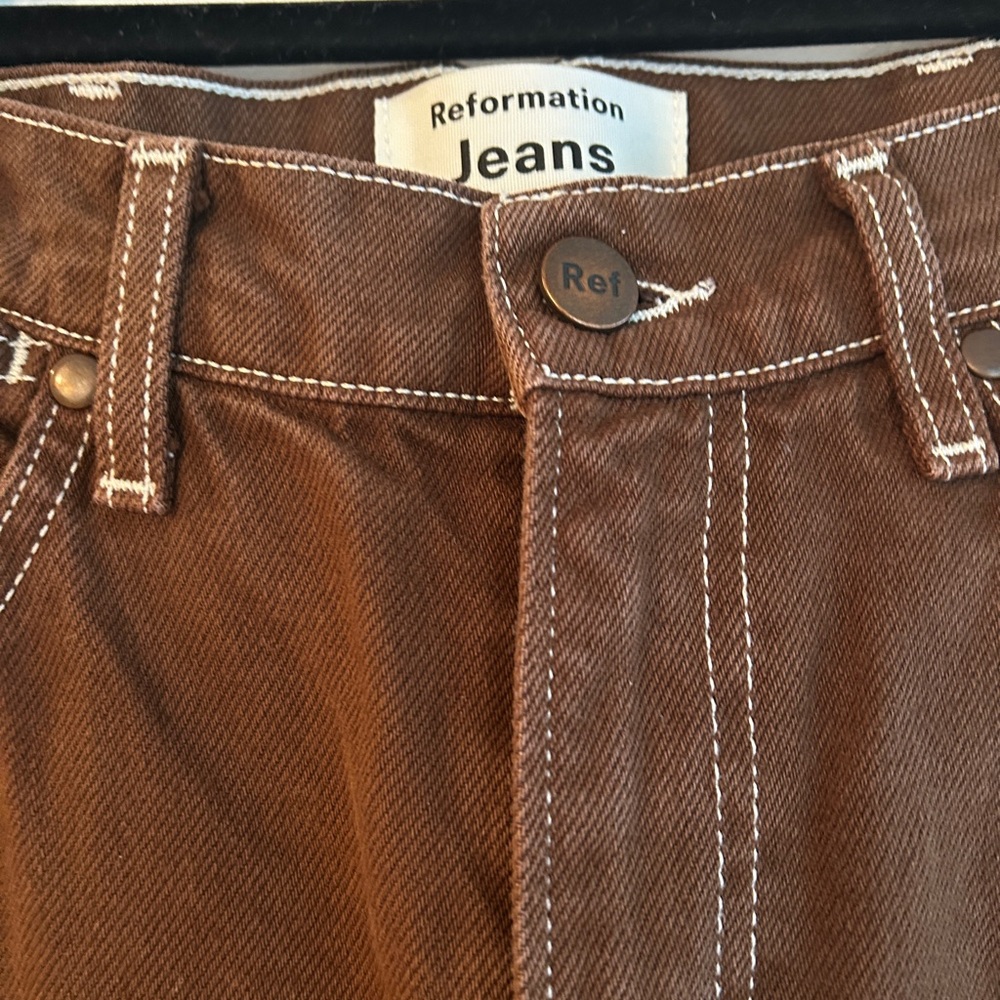 Reformation Brown Jeans